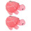 Rosa plyschsköldpadda dockhänge 2-pack 1