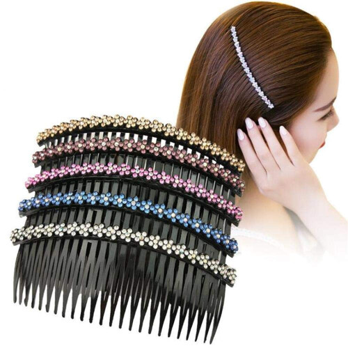Conjunto de 5 presilhas de cabelo com strass para mulheres e meninas.