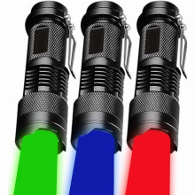 Verbesserte RGB-LED-Taschenlampe, zoombar und wasserdicht, für Detektoren, Luftfahrt, Astronomie und Nachtsichtgeräte – kompatibel mit ZC3Pack