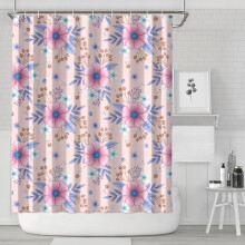 Zasłona prysznicowa Pioneer Flower z kwiatowym nadrukiem, 84" x 72", zestaw dekoracyjnych zasłon prysznicowych do łazienki z 12 haczykami,
