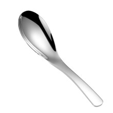 1 stuk lepel, veelzijdig, gemakkelijk schoon te maken, roestvrijstalen keukenlepel (groot)