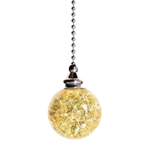 Ceiling Fan Pull Chain with Crystal Ice-Cracked Balls 1 Pc