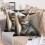 Animal Print Flock Pillow Cover 45x45cm 1