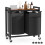 Laundry Hamper with 2 Pull-Out Bags, Shelf and Wheels 1