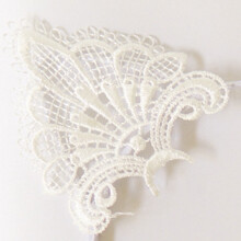 Hoofdband met kattenoortjes voor meisjes, witte stof, 2 stuks