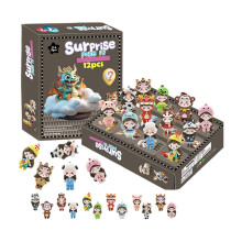 Figurines à collectionner d'animaux en boîte surprise (12 pièces)