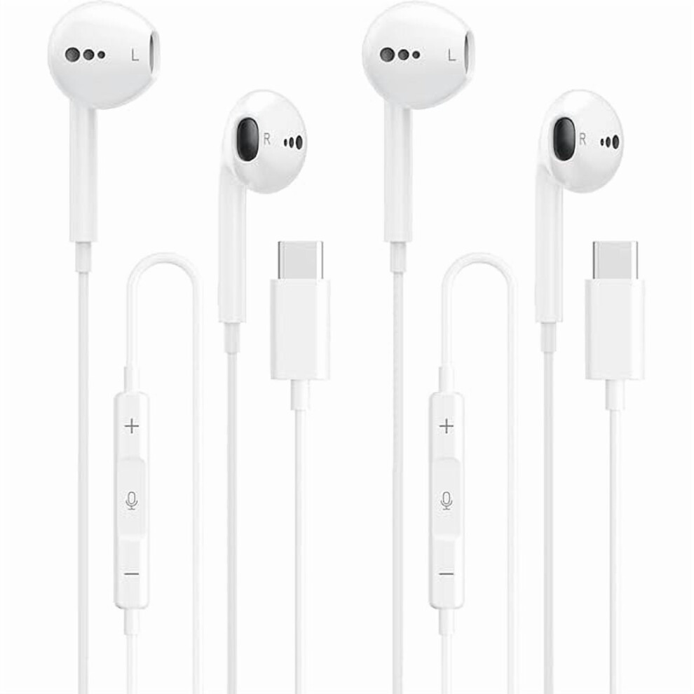 Usb-C Wired Earbuds With Mic & Volume Control Â 2 Pack 9450273261065