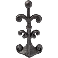 Türstopper aus Gusseisen mit Fleur-de-Lis-Motiv – Rustikaler Zierkeil