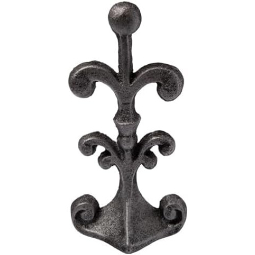 Στοπ πόρτας από χυτοσίδηρο Fleur-de-Lis – Ρουστίκ διακοσμητική σφήνα