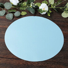 BalsaCircle ronde papieren placemats stoffig blauw, 50 stuks