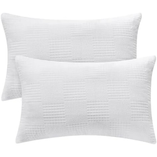 Σετ μαξιλαροθηκών Flannel King 2 τεμαχίων Λευκό 20x40 ίντσες