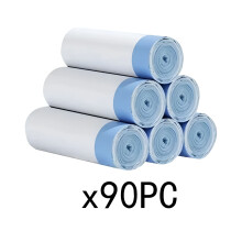 Sacchi per rifiuti resistenti con coulisse, confezione da 90 pezzi, 45 x 50 cm.