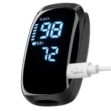 Uppladdningsbar fingertoppspulsoximeter 1-pack