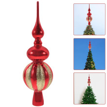 Décoration de sapin de Noël en plastique rouge (1 pièce)