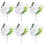 Set van 6 witte zijden rozen als bruidscorsages 1