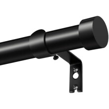 Gardinstangsæt i sort metal – justerbare 86–363 cm