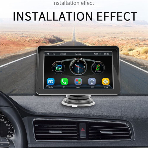 Car 7 Inch Navigation Screen  Portable Screen Wireless Carplay Android Auto MP5 Player 1