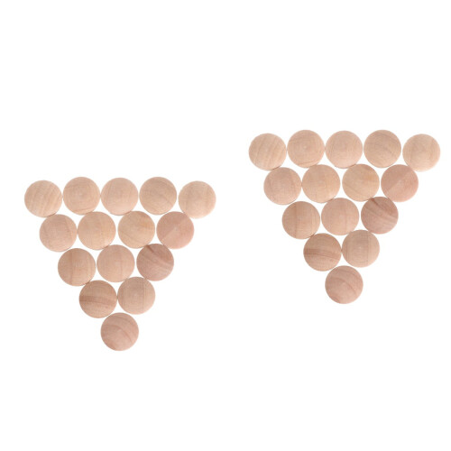 Träpluggar med hål, 600 st, beige runda knappproppar