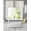 Cortina de varão listrada estilo fazenda, cinza, 42x12 polegadas 1