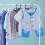 Conjunto de 10 cabides finos com clipes 9