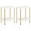 End Tables Set of 2 White and Gold 2-Tier 1