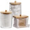 Ensemble de pots à cotons-tiges d'apothicaire – 2 x 355 ml + 1 x 200 ml 1