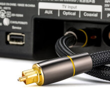 Optische audiokabel zwart, 3 meter, verguld