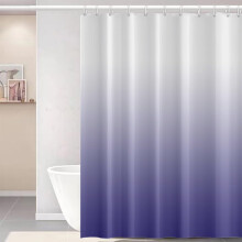 Perdea de duș violet ombre cu cârlige, 183x183 cm