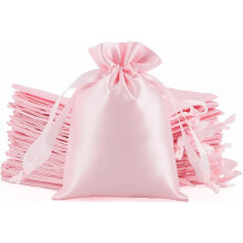 30 bolsas de regalo de satén con cordón ajustable de 7,6 x 10,2 cm para Navidad, bodas, cumpleaños, baby showers y joyería – Uso para pequeñas