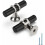 Πακέτο 5 λαβών ντουλαπιού από μαύρο και βουρτσισμένο νίκελ, συμβατές με 1