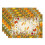 Jogo de 4 jogos americanos com estampa de abóboras e flores silvestres de outono, 30x45 cm (12x18 polegadas) 1