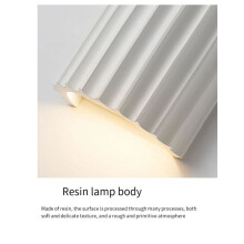 Applique Murale LED Moderne en Résine 110 V avec Source Lumineuse Tricolore Incluse pour Chambre, Bureau, Couloir, Salle à Manger et Hôtel A