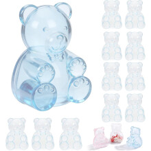 Recipientes transparentes em formato de urso para doces (12 unidades)