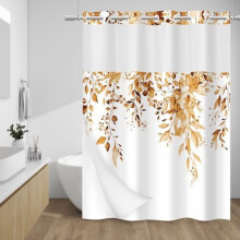 Duschdraperi i eukalyptus med snäppfäste 71x80 tum
