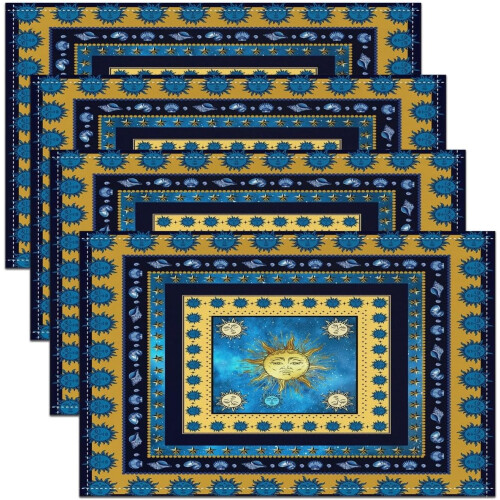 Σετ σουπλά από λινό, 4 τεμ., 12x18 ίντσες