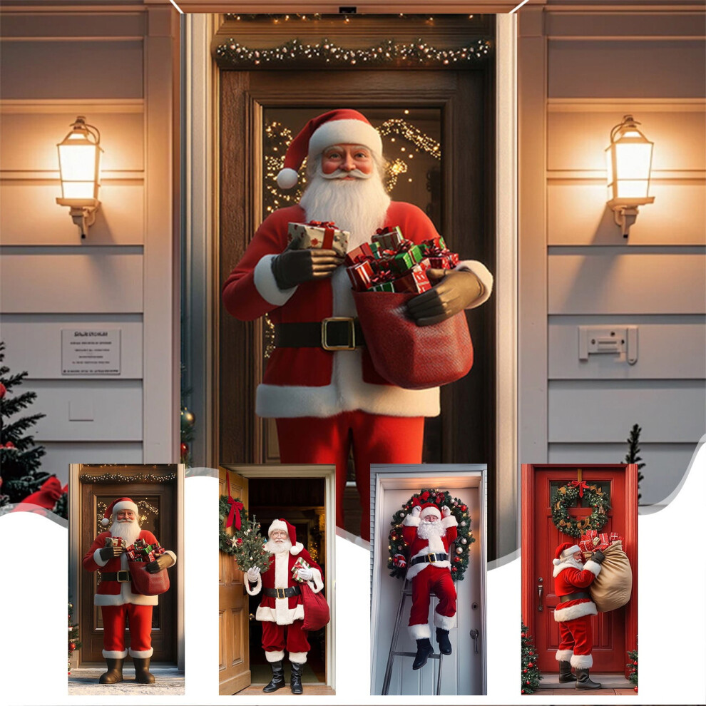 Christmas Front Door Cover Farmhouse Decoration 9178400543333