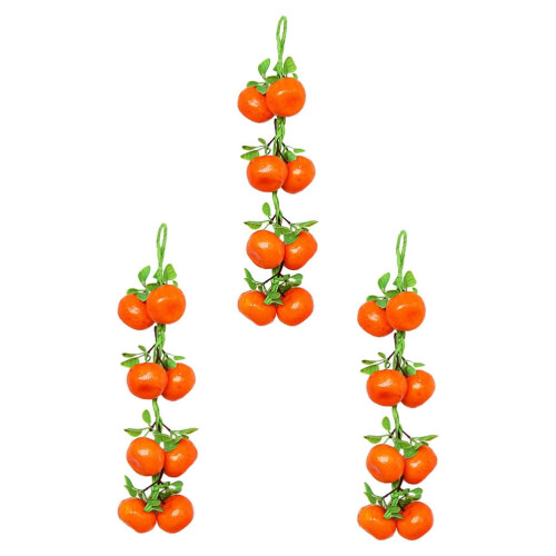 OUNONA Orange PU Kunstfrucht-Set, 3-teilig