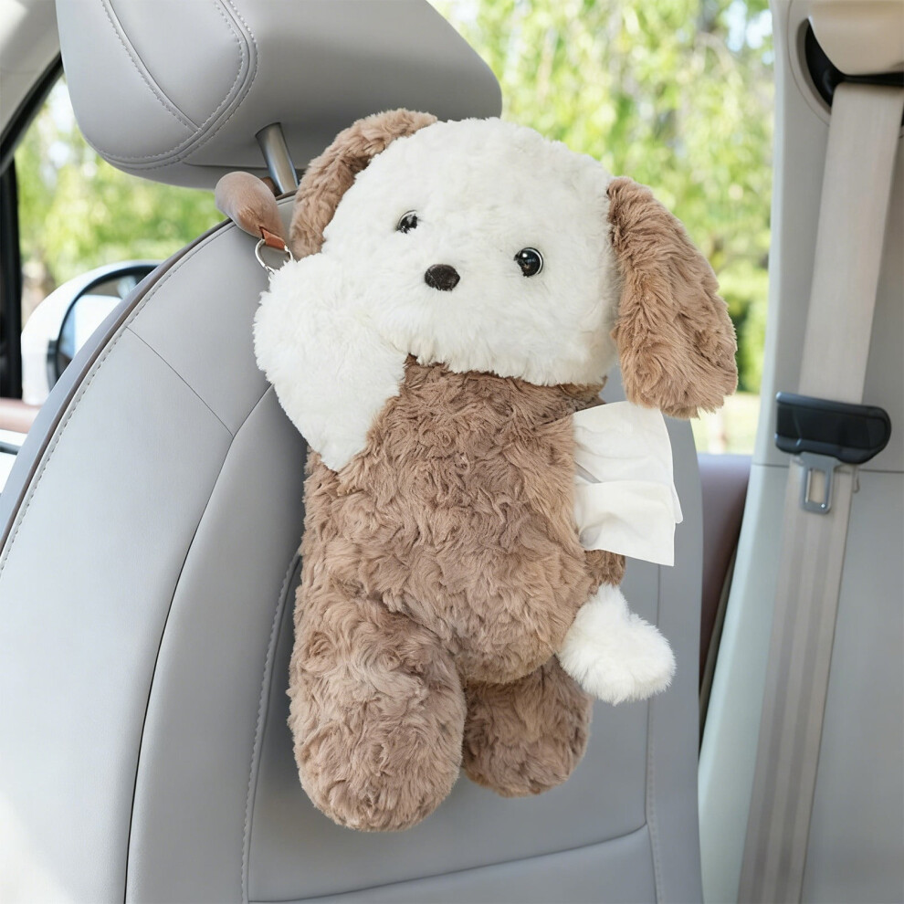 Plush Puppy Car Tissue Holder Â Hanging Or Dashboard Use 9306268230830