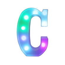 Guirlande lumineuse décorative, lettres LED multicolores avec télécommande – Décorations lumineuses pour bars et fêtes – Multicolore blanc