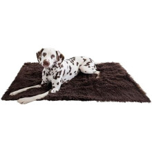 Calming Shag Dog Blanket – Ultra Soft Faux Fur Pet Throw, Anxiety-Relief, Machine Washable, Dark Brown, 30"x40", compatible with dogs and cats