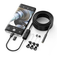 Endoskop z podwójną kamerą HD 1920P, kabel Snake 5 m