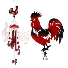 Carillon éolien d'extérieur Cardinal en métal, coq, 89 cm (35 pouces)