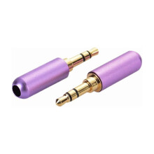 Conector de audio estéreo para auriculares de 3,5 mm chapado en oro, adaptador de conector de 3 polos para soldar (multicolor)