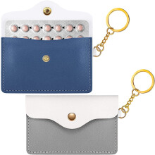 2er-Pack Pillendosen aus PU-Leder, 11 x 7,6 cm