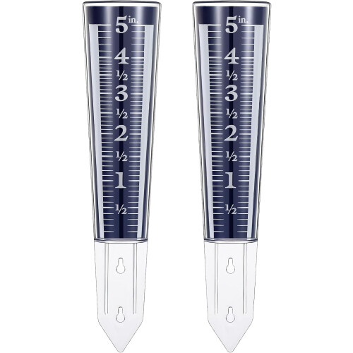 2-pack regnmätare med förstoringsgrad, 5 tum