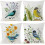 Ensemble de housses de coussin décoratives à oiseaux, style printemps, 50 x 50 cm 1