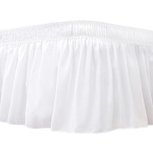 Fustă de pat matrimonial cu volane, poliester, înălțime 30 cm
