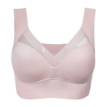 Nahtloser Mesh-Spitzen-BH für Damen, bügellos, bequem, gepolstert, mit Push-up-Effekt, dünn, weich, glättend am Rücken.