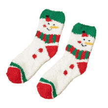Chaussettes de Noël chaudes et douces en polaire corail (paire)