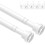 Varão de cortina tensionado branco de 84 a 142 cm (33 a 56 polegadas), sem furos, antiderrapante. 1